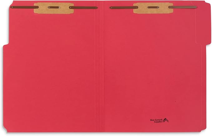 50 Red Fastener File Folders - Image 2