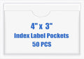 Origin-Joy 50 PCS Self-Adhesive Index Label Pockets by Origin-Joy