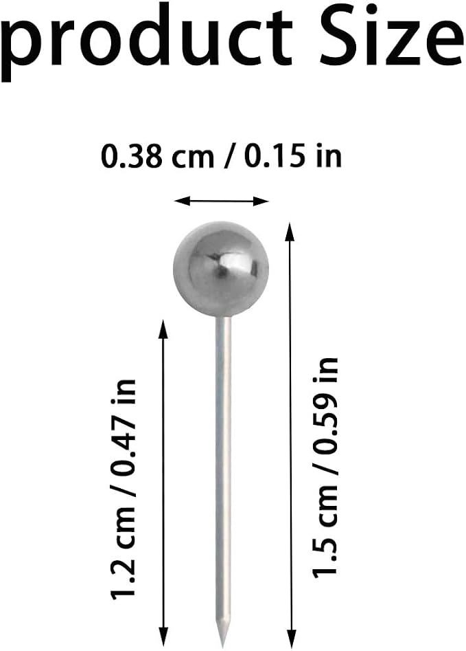 200 Pieces Map Push Pins, Small Round Head Marking Pins, Round Head Push Pin - Image 3