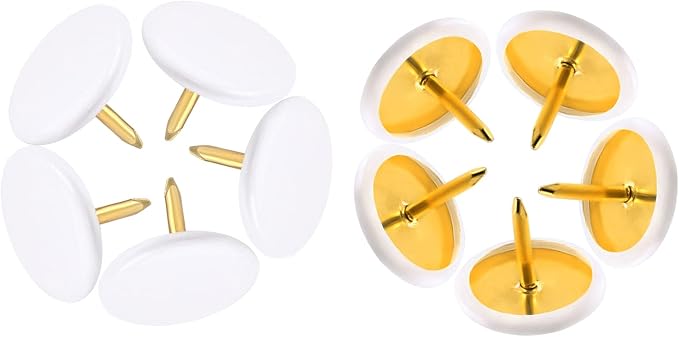 Piutouyar 300Pcs White Decorative Flat Push Pin, Plastic Roundness Head - Image 2
