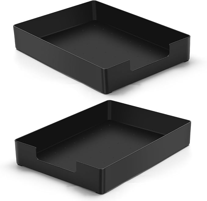 Letter-Size Tray Desk Letter Tray Paper Tray, Sturdy Heavy-Duty Plastic Printer by AZFUNN