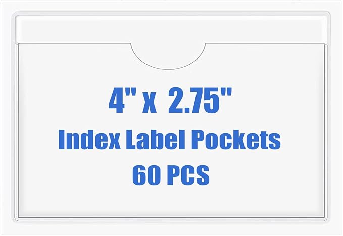 Origin-Joy 60 PCS Self Adhesive Index Card Pockets by Origin-Joy