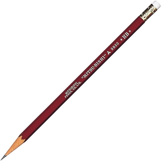 B. Toys Mitsubishi Pencil with Pencil Eraser 9850 Hardness HB K9850HB - Image 2