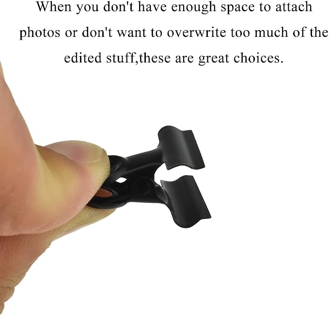 HAHIYO 0.87inch Black Bulldog Clips Metal File Hinge Binder Clips Clamps Save - Image 3