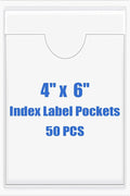 Origin-Joy 50 PCS Self-Adhesive Index Label Pockets by Origin-Joy