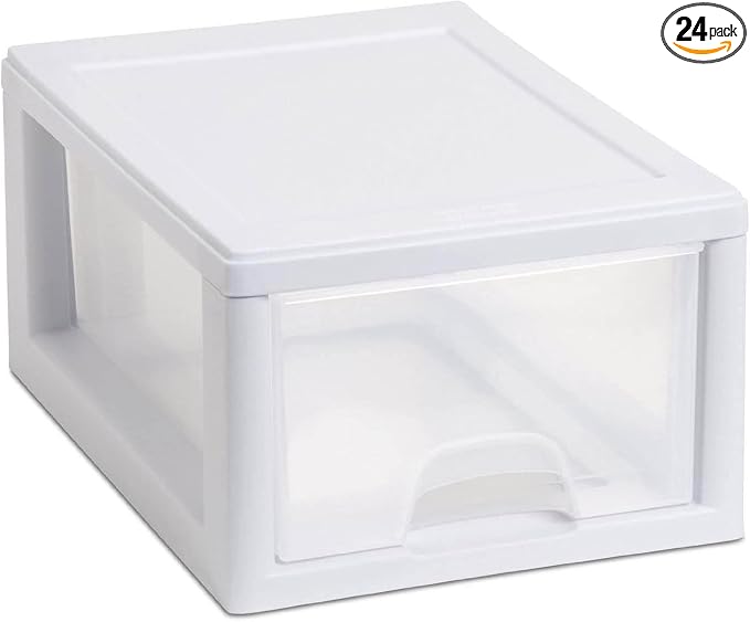 Sterilite 24-Pack 6 Quart Stacking Drawer, Accessories, Craft Supplies by Sterilite