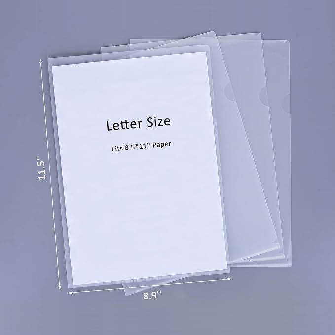 GOMRQING Clear Document Folder Copy Safe Project Pockets fits 8.5x11 Letter - Image 6