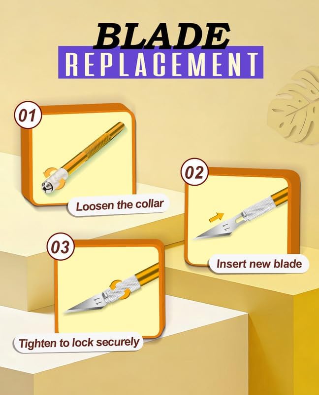 DIYSELF Exacto Knife Set, Hobby Knife Kit - Image 6