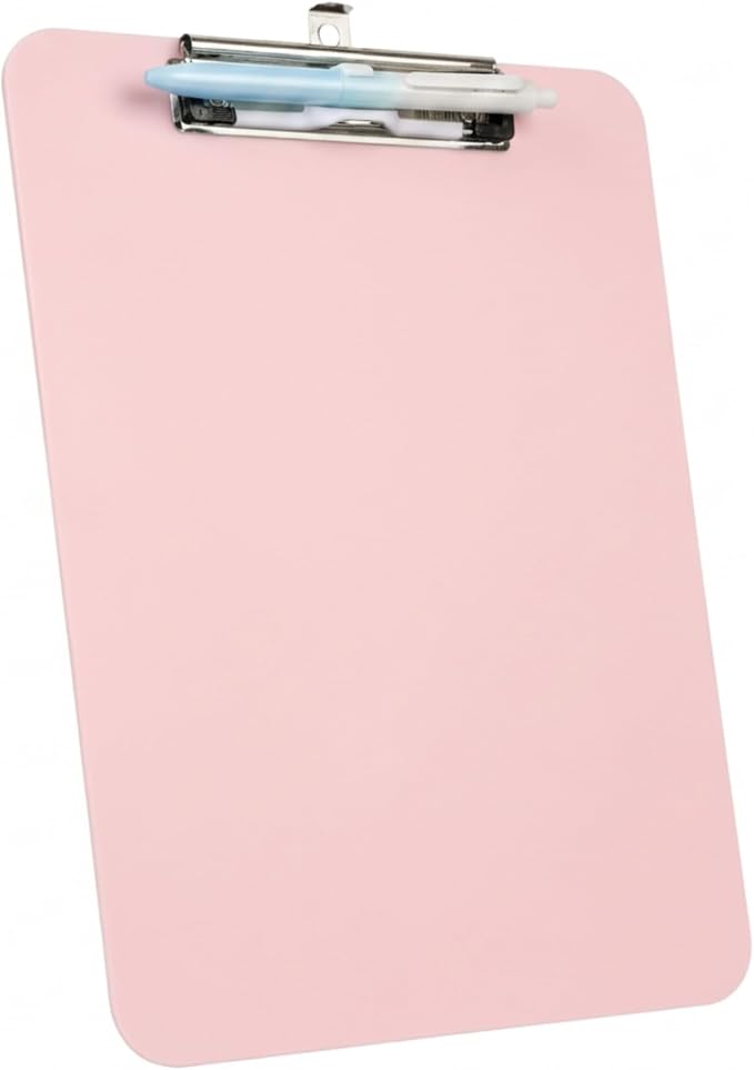 Pink Plastic Clipboard, Nursing Clipboard, Standard Letter A4 Size, Heavy Duty by TFDLCGzm