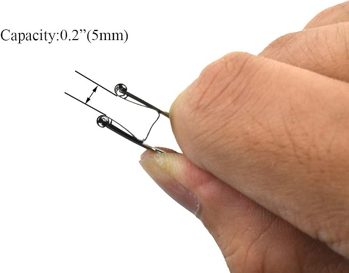 HAHIYO Binder Clips Paper Clamps Spring Steel Sturdy Mini 0.59 inches Width 0.2 - Image 3