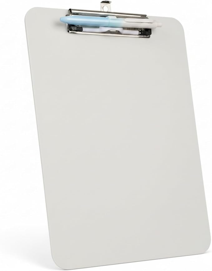 Plastic Clipboard with Pen Holder, Standard A4 Size, Nursing Clip Boards 8.5x11 by TFDLCGzm