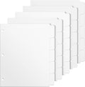 3 Ring Binder Dividers with 5 Tabs, Write & Erase Plastic Binder Dividers by Homakover
