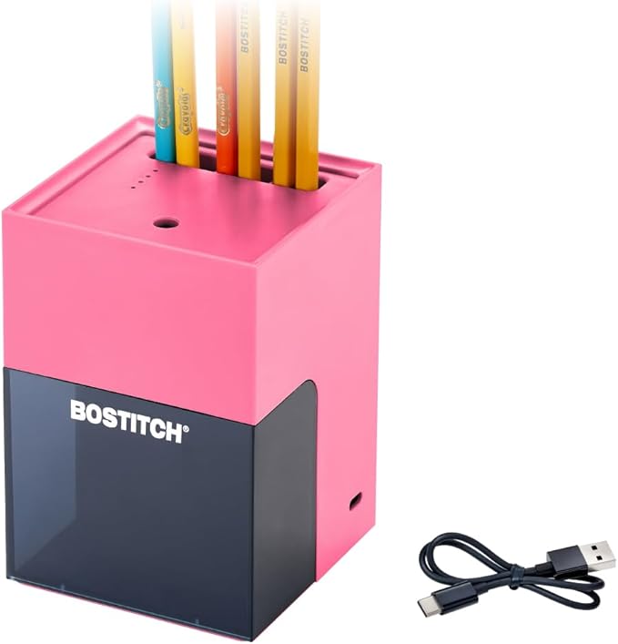 Bostitch Konnect Rechargeable Pencil Sharpener, Auto-Stop Helical Cutter by BostitchOfficeProducts