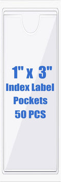 Origin-Joy 50 PCS Self-Adhesive Index Label Pockets by Origin-Joy