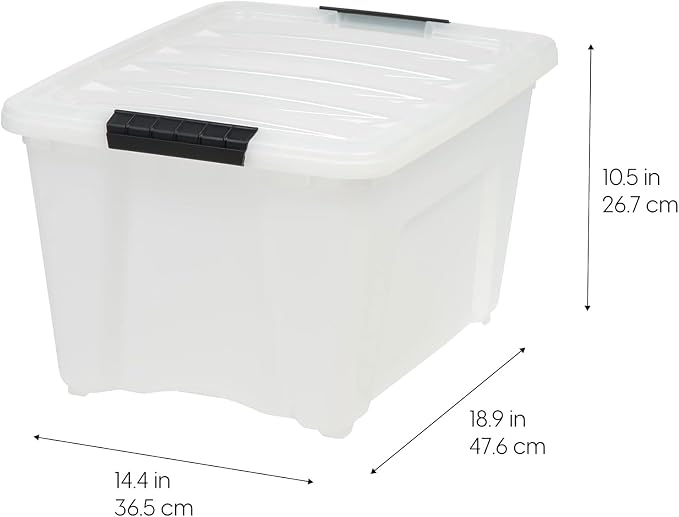 IRIS USA 8 Pack Stackable Storage Bin, 32 Quart Plastic Container Totes - Image 3