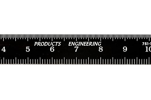 PEC Tools 150mm Metal Ruler, Stainless Steel - Image 4