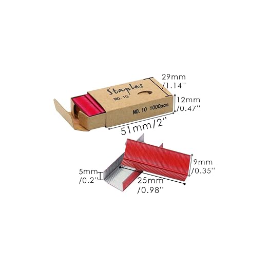 Colorful No.10 Staples Mini Staples Refill 1000/Box 8 Boxes/Pack 8000 Count #10 - Image 3