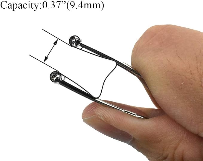 HAHIYO Binder Clips Paper Clamps Spring Steel Sturdy Small 0.98 inches Width - Image 3