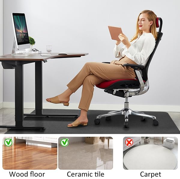 Office Chair Mat for Hardwood Floor&Tile, Low-Pile Mat - Image 2