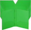 Mr. Pen- Plastic Folders with Pockets and Prongs, 24 Pack, Letter Size | Green by MrPen