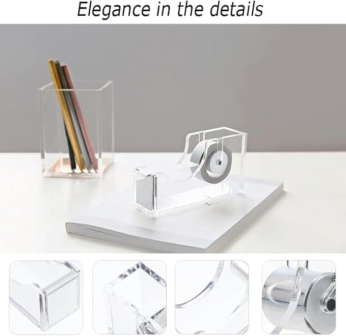Office Desk Accessories，Office Supplies Set Acrylic Stapler Set Staple Remover - Image 4