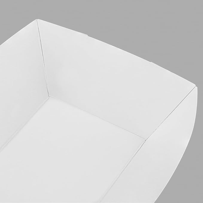 Karat White Paper Food Trays Disposable Food Boats - Image 4