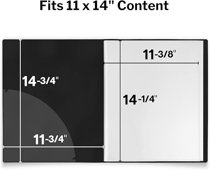 Dunwell 11x14 Binder with Sleeves, 24 Pockets Display 48 Pages, Large Folder - Image 5