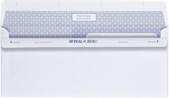 Quality Park #8 5/8 Double-Window Security Envelopes, Self-Sealing, Tamper - Image 3