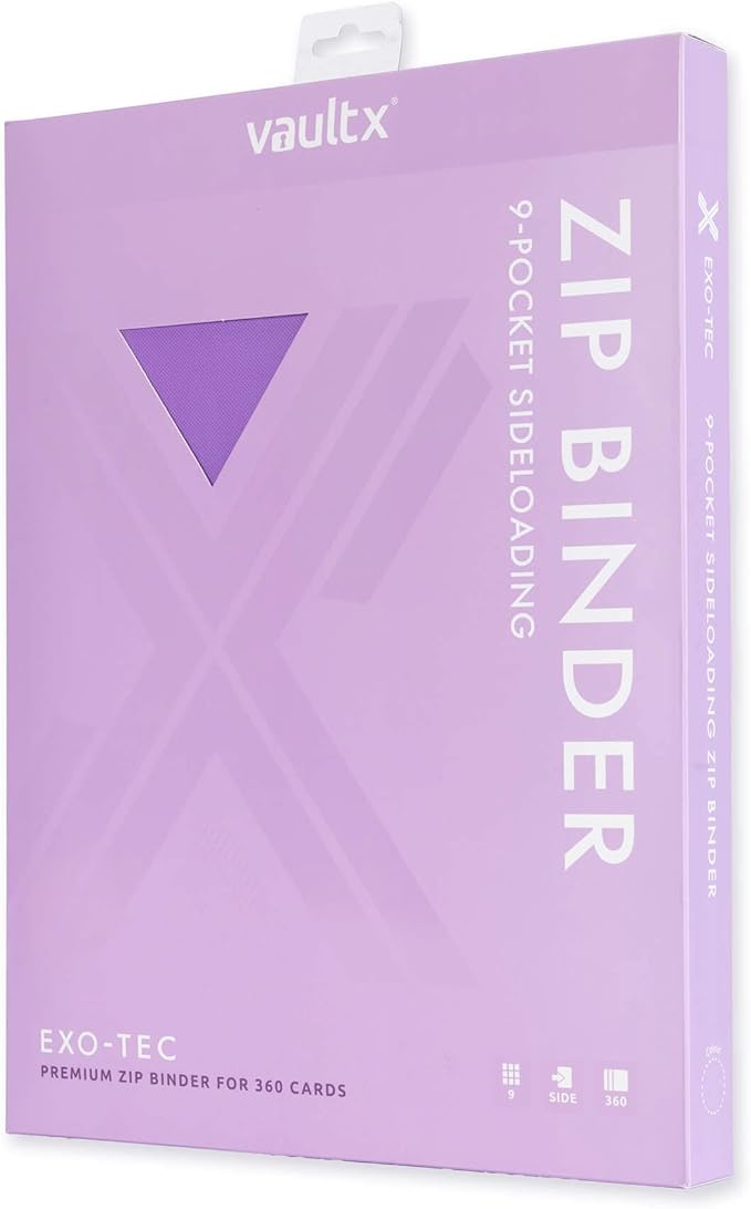 Vault X 9 Pocket Zip Binder, 360 Cards, Exo-Tec Material, 20 Side-Loading Pages - Image 2