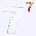 11" Acrylic Number Charcuterie Board Box, Reusable Fillable Number Cake Candy by RUFHVTY