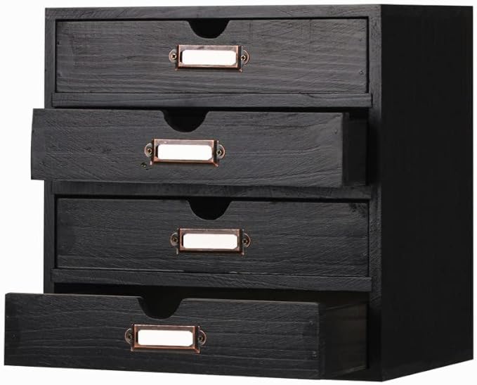 Wooden Storage Box Rustic Desktop Organizer by PACKGILO