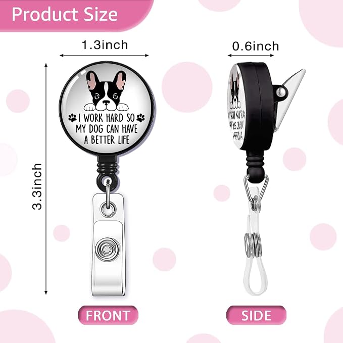 I Work Hard So My Dog Can Have a Better Badge Reel Retractable - Image 2