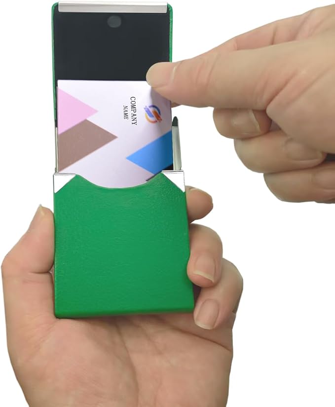 Business Card Holder with Ultra Slim Design, Business Card Case with Premium PU - Image 4