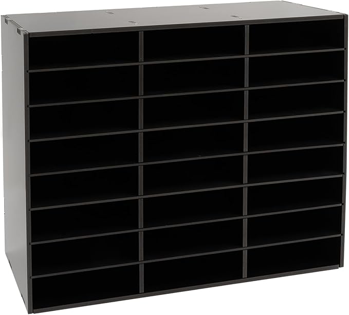 Mail Sorter Organizer, 24 Compartments Black Literature Organizer, Student by MhdunueSK