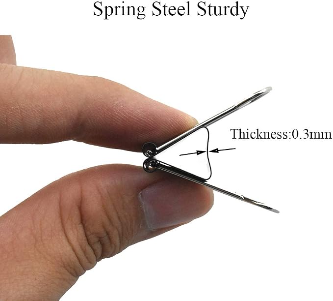 HAHIYO Binder Clips Paper Clamps Spring Steel Sturdy Small 0.98 inches Width - Image 4