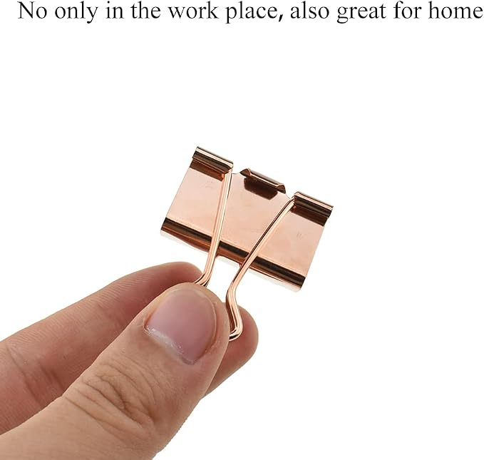 HAHIYO Binder Clips Paper Clamp Spring Steel Sturdy Medium 1.26 inch Width 0.39 - Image 5