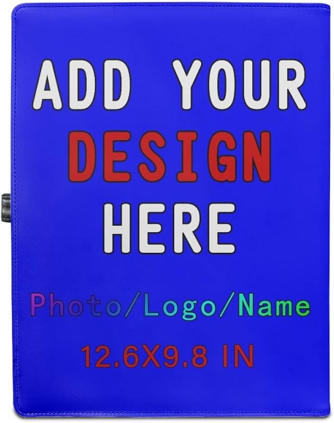 Personalized Leather Portfolio for Men Women, Custom Logo/Text/Photo Binder - Image 2