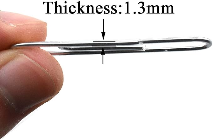 HAHIYO Paper Clips Large 2 inches Length Silver Paperclips Vinyl Coated Prevent - Image 3