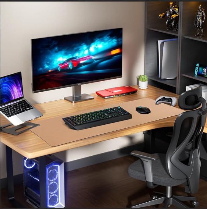 AFIING Leather Desk Pad Protector, Large Desk Mat - Image 2