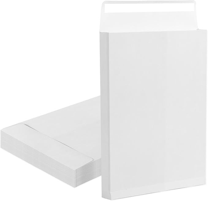Expandable Catalog Manilla Envelopes 10x13 Self Seal, 25 Pack Goefun Large by Goefun