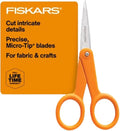 Fiskars Premier No. 5 Micro-Tip Orange-Handled Fabric Scissors, Double Loop by Unknown