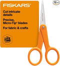 Fiskars Premier No. 5 Micro-Tip Orange-Handled Fabric Scissors, Double Loop by Unknown