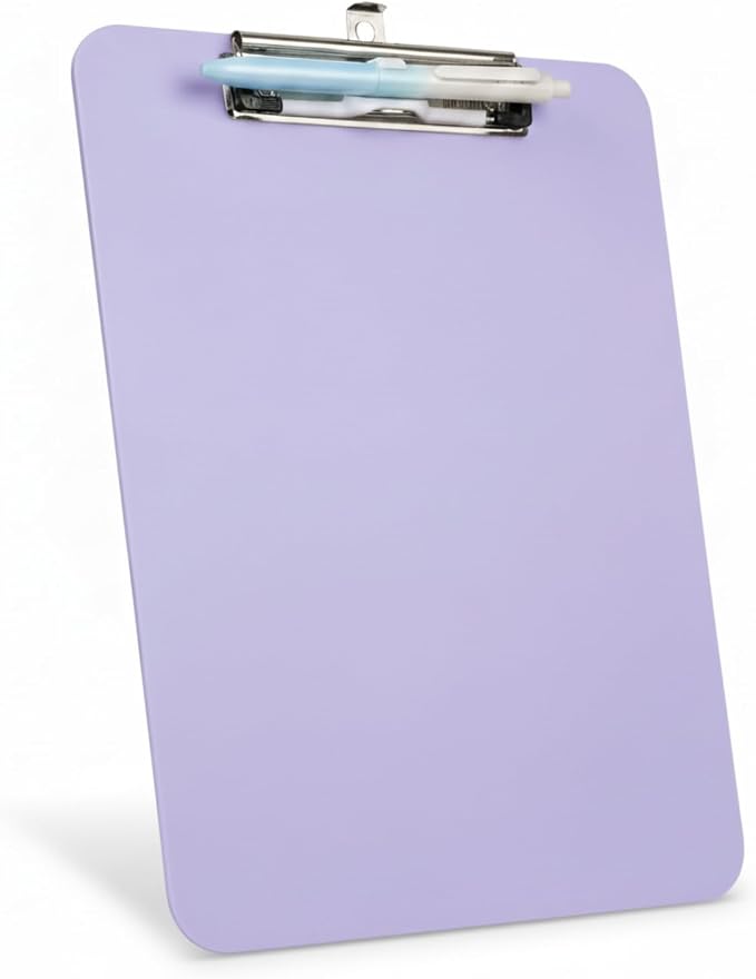Purple Clipboard with Pen Holder, Standard A4 Letter Size, Nursing Clip Boards by TFDLCGzm