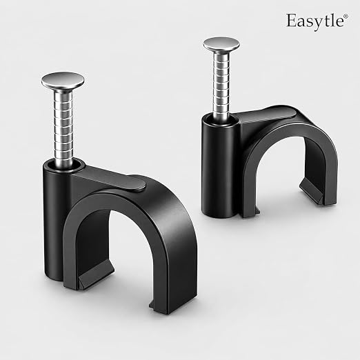 Easytle Plastic Cable Clamps Nail in Cable Clips 100 Pcs 10mm Cable Wire Clips - Image 8