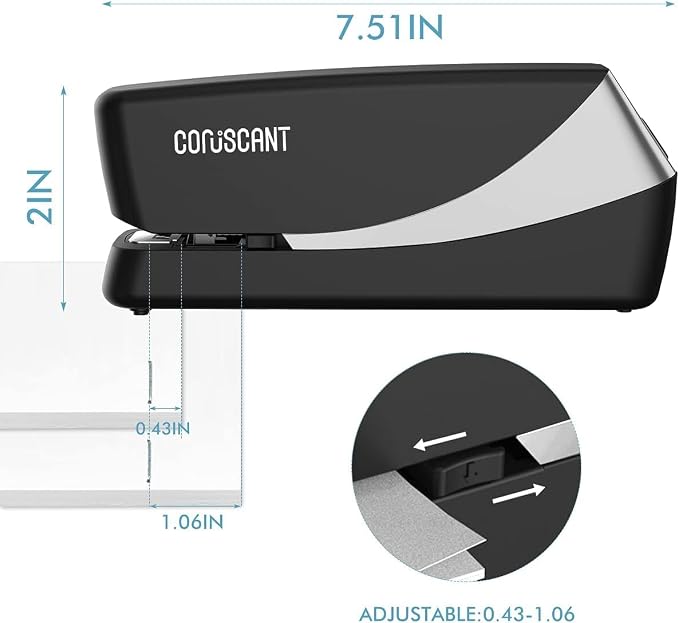 Coruscant Electric Stapler, No Jam Easy Reload, 25 Sheet Automatic Staplers - Image 2