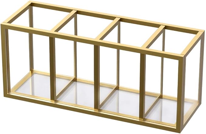 NIUBEE Acrylic Pen Holder 4 Compartments by NIUBEE