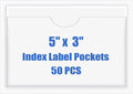 Origin-Joy 50 PCS Self-Adhesive Index Label Pockets by Origin-Joy