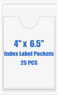 Origin-Joy 25 PCS Self-Adhesive Index Label Pockets by Origin-Joy