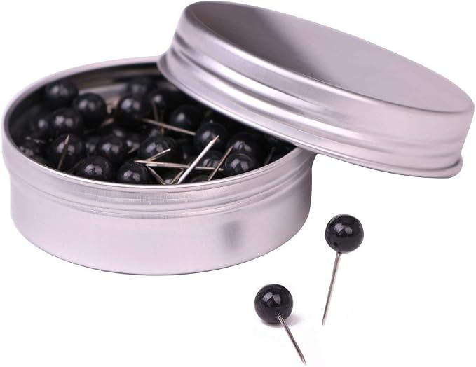 Tupalizy 100PCS 1/4 Inch Small Round Head Map Tacks Pins by Tupalizy