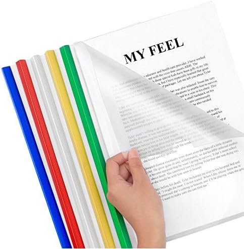 Sliding Bar Clear Report Covers, 40 Sheet Capacity, Transparent Resume - Image 6